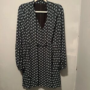 Ted Baker London Black and White Long Sleeve Dress
